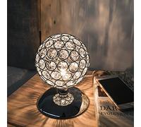 通用 Table Lamp for Living Room, Touch Control Crystal Table Lamp Bedside Lamp Dimmable G9 Base Silver Modern Night Light Ball Touch Sensor Diameter 13cm with UK Plug for Bedroom Guest Room【No Bulb】