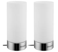 Monzana® Set of 2 Table Lamps | Touch Control with 3 Brightness Levels | Glass Shade & Non-Slip Base | Includes Energy-Saving LED Bulbs | Modern & Versatile Lighting for Any Room