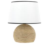 Beliani Table Lamp Growee Wicker Natural, Brown
