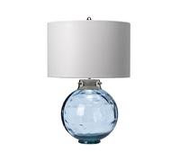 Table Lamp Hepplewhite Shade Highly Polished Nickel Glassware Blue LED E27 60W