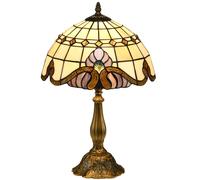 Table Lamp Multi-Coloured 30cmx48cm Stained Glass Zinc Alloy Bedside Light Retro