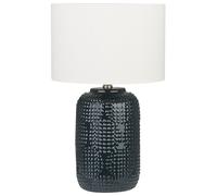 Beliani Table Lamp Mussel Ceramic Dark Blue