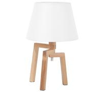 Beliani Table Lamp Nalon Oak Wood Brown/ White