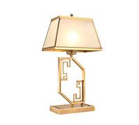 Table lamp-New Chinese Table Lamp Bedroom Bedside Lamp Retro Solid Wood Living Room Table Lamp Imitation Classical Study Counter Lamp Chinese Wind