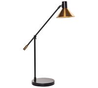 Beliani Industrial Desk Lamp Pinkeen Metal Gold