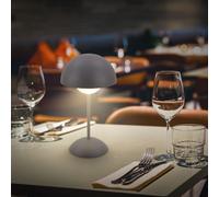 BRILONER - Rechargeable LED Table Lamp with Touch, Dimmable, IP44 Waterproof, Battery Table lamp, Bedside Lamps, Reading Light, Night Ligh, Outdoor, Mushroom Lamp, 16 x 29 cm, Anthracite