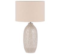 Beliani Table Lamp SALZA Ceramic Beige