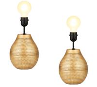 Table Lamp Set 2 Gold Moroccan Vintage/Retro Metal 20 cm E27