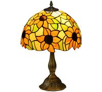 Table Lamp Sunflower Orange Stained Glass 31x31x48cm Zinc Alloy Bedside Romantic