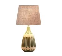 Table Lamp Table Lamps For Living Room Bedside Table Lamp Nordic Ceramic E27 Decorative Bedroom Light Fabric Lampshade Bedside Desk Lamp Bedroom Living Room Bedside Lamps-Green+beige-Push Button