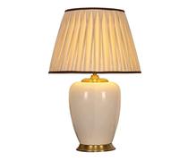 Table Lamp Table Lamps Table Light Bedside Lamp Large Ceramic Table Lamp Desk Lamp White Glazed Table Lamps With Shade Living Room Nightstand Lamp Nightstand Lamp Desk Lamp -Push Button Switch
