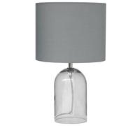 Table Lamp Transparent with Grey DEVOLL