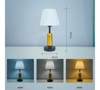 Briloner Battery Powered Black Dimmable Rechargeable Table Lamp