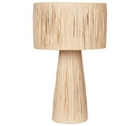 Beliani Table Lamp Welmel Wicker Natural, Brown