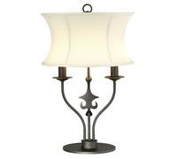 Table Lamp White Shade Black Steel 2 Bulb Lamp Shade Graphite LED E14 60W Loops Black One Size