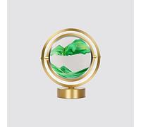 Table Lamp with 3D Hourglass Design, Flowing Sand, Stepless Dimming, Touch Control for Night Lighting and Desk Decoration