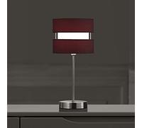Table Lamp with Layer Fabric Light Shade in Wine