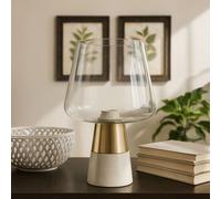 Table Lamp with Marble Base and Glass Shade | Sebah