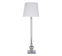 Table Lamp with Off White Silk Shade | Ursula