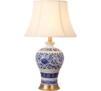 Table Lamps with Blue and White Porcelain Vase Bedroom Desk Lamp Glazed Ceramic Table Lamp Large Oriental Ceramics Table Lamp for Living Room Office Night Lamp