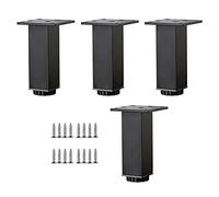 Table Leg 4 Pcs Furniture Legs Adjustable, Black/white, Aluminum Cabinet Legs, Table Legs, Square Furniture Feet, Diy Replacement Legs,8cm 10cm 15cm 20cm 25cm 30cm, With Screws,Black-35cm/13.78in