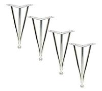Table Leg 4 Pcs Hairpin Table Legs,Heavy-duty Diy Metal Furniture Desk Legs,Adjustable Height 0~2.5cm Furniture Legs Feet,Modern Sofa Legs,Coffee Table Cabinet Replacement Legs,Silver-10cm/3.9in