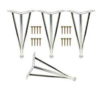 Table Leg 4 Pcs Hairpin Table Legs,Metal Furniture Legs 10cm 15cm 20cm 25cm 30cm 35cm 40cm 60cm,Diy Replacement Furniture Feet,With Screws,for Coffee Tables Sofas Cabinets Desks,Silver-40cm/15.7in