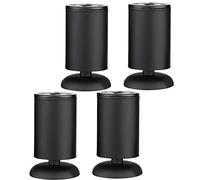 Table Leg Cylindrical Furniture Bed Legs,Metal Closet Legs,Adjustable Table Legs,ABS Base,No Shaking,Silent Replacement of Feet,Protection Floor,Bathroom/Dressing Table/Chair,Load:1000KG.,Black,20cm