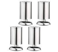 Table Leg Cylindrical Furniture Bed Legs,Metal Closet Legs,Adjustable Table Legs,ABS Base,No Shaking,Silent Replacement of Feet,Protection Floor,Bathroom/Dressing Table/Chair,Load:1000KG.,Silver,20cm