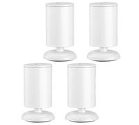 Table Leg Cylindrical Furniture Bed Legs,Metal Closet Legs,Adjustable Table Legs,ABS Base,No Shaking,Silent Replacement of Feet,Protection Floor,Bathroom/Dressing Table/Chair,Load:1000KG.,White,20cm
