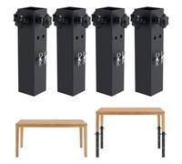 Table Leg Extenders Pack of 4 - Folding Table Leg Risers for Square and Round Tables, Increase Height and Stability for Food and Events