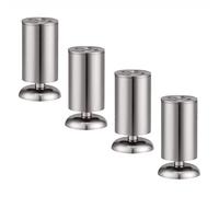 Table Leg Furniture Legs 15cm 20cm 25cm 30cm, Adjustable Metal Table Legs Furniture Feet, Sofa Bed Cupboard Coffee Table Desk Replacement Legs, 4pcs, With Screws and Protective Feet,Stainlesssteel-30c
