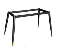 Table Leg Industrial Metal Dining Table Legs with Stion Cups Heavy Duty Desk Frame for Marble/Glass Modern Furniture Legs for Home Kitchen Desk (90cm x 45cm x 72cm Black+Gold)