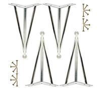 Table Leg Metal Furniture Legs,Hairpin Table Legs 10/15/20/25/30/35/40cm,Adjustable Furniture Feet,Black/Gold/Silver,Sofa Desk Dining Table Coffee Table Cabinet Replacement Legs,4 Pcs,Silver-40cm/15.7