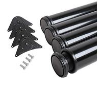 Table Leg Set of 4 Height 1100 mm Diameter 60 mm Black
