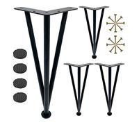 Table Leg Table Legs Metal, 4 Pcs, Furniture Legs Adjustable, Furniture Feet Black/Gold/Silver, Replacement Legs for Dining Table Coffee Table Desk 10cm 20cm 25cm 30cm 35cm 40cm 60cm,Black-20cm/7.8in