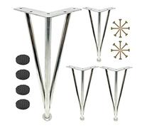 Table Leg Table Legs Metal, 4 Pcs, Furniture Legs Adjustable, Furniture Feet Black/Gold/Silver, Replacement Legs for Dining Table Coffee Table Desk 10cm 20cm 25cm 30cm 35cm 40cm 60cm,Silver-40cm/15.7i