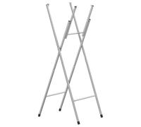 vidaXL Folding Bar Table Legs Silver Galvanised Steel Folding Bistro Table Leg