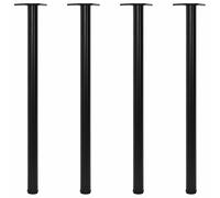 Table legs 4pc Iron Black 1100mm Adjustable Screw Feet For Bar Table Desk Sturdy