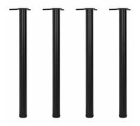 Table Legs 4x Height Adjustable Iron Black 870mm for Bar Table Worktop Desk Set