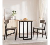 Table Legs Black Powder-Coated Steel O-Frame 60x50x73 cm Heavy Duty Pair 2pcs.
