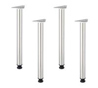 Table Legs Folding Set of 4 Desk Feet Adjustable Support Foldable Metal 71x6cm