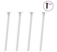 Table Legs Powder-Coated Steel White 72 cm 40x40mm Square Coffee Table Incl 4pcs