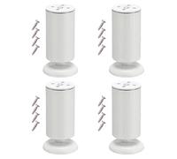 Table Legs, Stainless Steel Metal Table Legs, Adjustable Coffee Table Legs, Sofa Legs, Cabinet Legs, Desk Legs, Bathroom/Kitchen Furniture Feet, 4 Pcs,White-20cm/7.87in ( Color : White , Size : 12cm/4