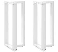 Table Legs T-Shaped White Powder-Coated Steel 50x35x(90-91)cm 2pcs Heavy-Duty XL