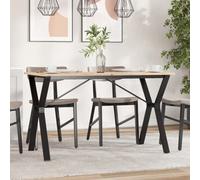 Table Legs Y-Frame Industrial Black Powder-Coated Steel 120x60x73cm HeavyDuty HD