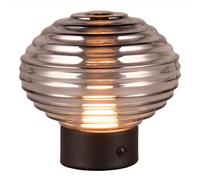Table Light Black Earl LED Matt Smoke Glass Rechargable Portable Trio R57771154