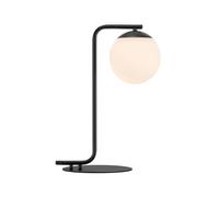 Grant Indoor Living Dining Bedroom Glass Table Lamp in Black (Diam) 14.5cm Nordlux Black One Size