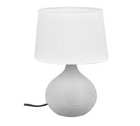 Table Light Cappucino Martin White Fabric Shade Trio R50371025