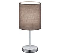 Table Light Silver Jerry Chrome Grey Fabric Shade Trio R50491011